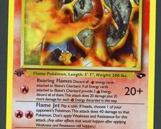 Blaine's Charizard - 2/132 - Holo 1st Edition Gym Challenge - Rare Pokemon Card (TJ2)
