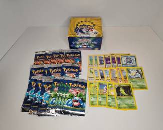 Pokemon German Base Set 1st Edition Empty Booster Box + Empty Packs + Cards (LC22)
