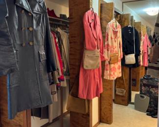 Some Vintage but mostly fashions of today in sizes 8-12 and Small and Medium. Shoe Sizes 6 - 7. Great brand name clothing. 