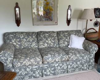 Very nice gray floral couch
