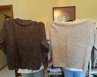 Sample of the men’s sweaters