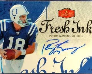 2006 RARE Flair Showcase Fresh Ink FIPM Signed Peyton Manning AUTOGRAPH