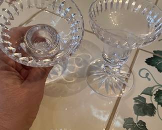 pair of crystal candle holders - more unusual than most 