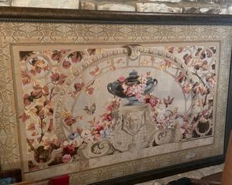 large framed tapestry  