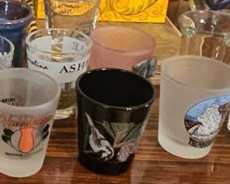Collection of shot glasses 