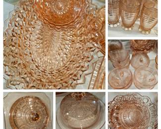More pink depression glass