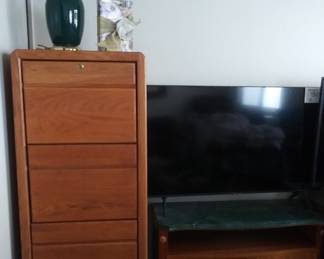 Oak file cabinet sold