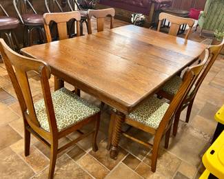 Antique oak dining table