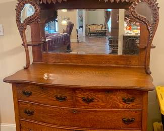 Antique oak sideboard