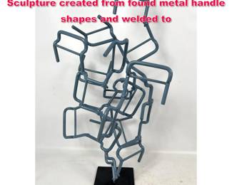 Lot 185 Joe Seltzer Handle Carefully Table Sculpture created from found metal handle shapes and welded to 