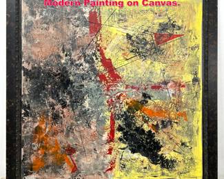 Lot 388 Large DENNIS SAKELSON Abstract Modern Painting on Canvas. 