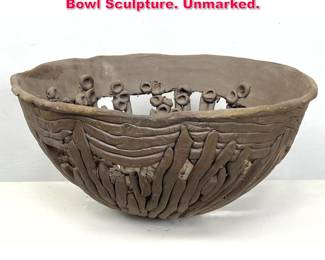 Lot 412 SYDNEY K HAMBURGER Hand made Bowl Sculpture. Unmarked.