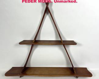 Lot 4 Danish wood shelf from the school of PEDER MOOS. Unmarked.