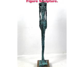 Lot 177 Alberto Giacometti Style Standing Figure Sculpture. 