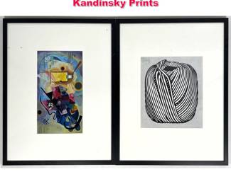 Lot 364 2pcs Art. Roy Lichtenstein and Kandinsky Prints