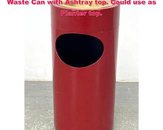 Lot 106 PLACET Inc Fiberglass Standing Waste Can with Ashtray top. Could use as Planter top. 
