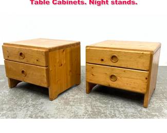 Lot 71 Pair Charlotte Perriand Les Arcs Side Table Cabinets. Night stands.