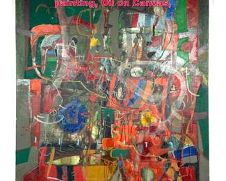 Lot 370 Albert Hagopian Large Abstract painting, Oil on Canvas, 