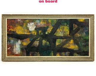 Lot 344 WALKER modernist Painting on board