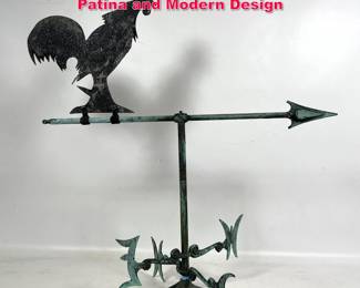 Lot 85 Vintage Weathervane with Heavy Patina and Modern Design