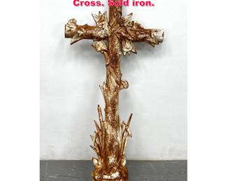 Lot 343 Antique 45 inch Iron French Field Cross. Sold iron.