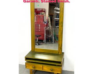 Lot 101 Danish Entry Cabinet with Mirror. Garanti. Stained finish. 