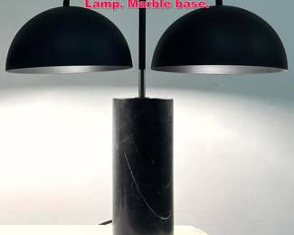 Lot 427 Modernist Double Dome Student Lamp. Marble base.