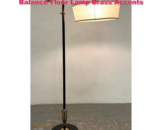 Lot 493 Mid Century Modern Counter Balance Floor Lamp Brass Accents 