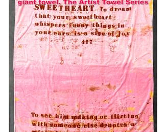 Lot 468 Glenn Ligon works on whatever giant towel. The Artist Towel Series 