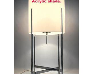 Lot 327 Paul Mayan Habitat Table Lamp. Acrylic shade. 