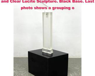 Lot 248 CONSTANCE K LIVINGSTON Frosted and Clear Lucite Sculpture. Black Base. Last photo shows a grouping o