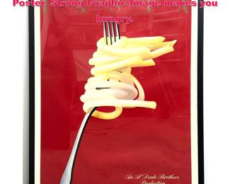 Lot 239 Large RAZMA Pasta Advertising Poster. Strong Graphic Image makes you hungry. 