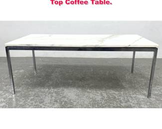 Lot 432 Florence Knoll Attributed Marble Top Coffee Table. 