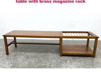 Lot 454 Edward Wormley for Dunbar coffee table with brass magazine rack