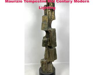 Lot 199 Brutalist Metal LAUREL Lamp. Maurizio Tempestini Mid Century Modern Lighting