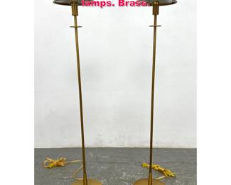 Lot 445 Pair Holtkoetter Leuchten floor lamps. Brass.