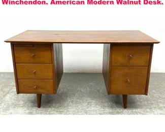 Lot 576 Paul McCobb Planner Group Desk for Winchendon. American Modern Walnut Desk. 