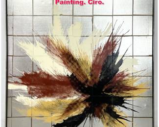 Lot 362 Large Abstract Silver Leaf Painting. Ciro. 