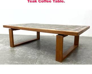 Lot 500 OX ART 74 Tile Top Danish Modern Teak Coffee Table. 