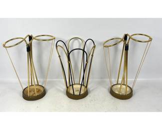 Lot 60 Set 3 vintage French umbrella stands