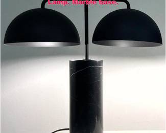 Lot 422 Modernist Double Dome Student Lamp. Marble base.