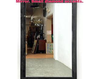 Lot 329 Karl Springer Style Goat Skin Wall Mirror. Small diamond accents. 