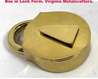 Lot 181 Decorative Aubock Style Brass Desk Box in Lock Form. Virginia Metalcrafters.