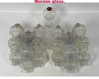 Lot 451 Pair Carlo Scarpa Wall Sconces. Murano glass. 