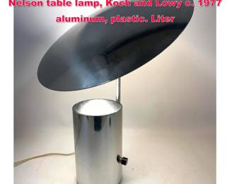 Lot 311 George Nelson and Associates, Half Nelson table lamp, Koch and Lowy c. 1977 aluminum, plastic. Liter