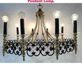Lot 149 Mid Century Modern Chandelier Pendant Lamp. 