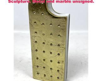 Lot 211 Pop Art Ice Cream Sandwich Sculpture. Metal and marble unsigned.