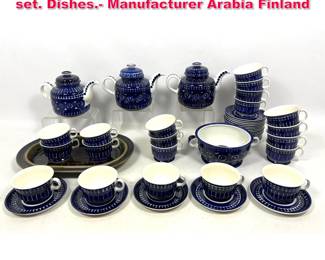 Lot 281 45 pcs Arabia Finland China Dish set. Dishes. Manufacturer Arabia Finland