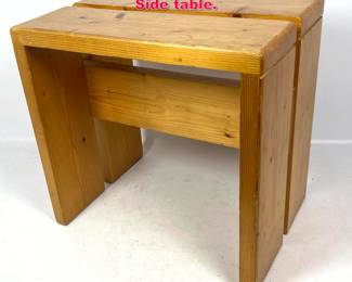 Lot 97 Charlotte Perriand for Les Arcs stool Side table. 