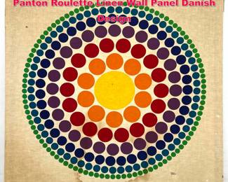 Lot 386 60s Mod Op Art Mid Century Verner Panton Roulette Linen Wall Panel Danish Design